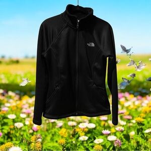 The North Face Womens Athletic Top Full Zip Size S/P Black Like New